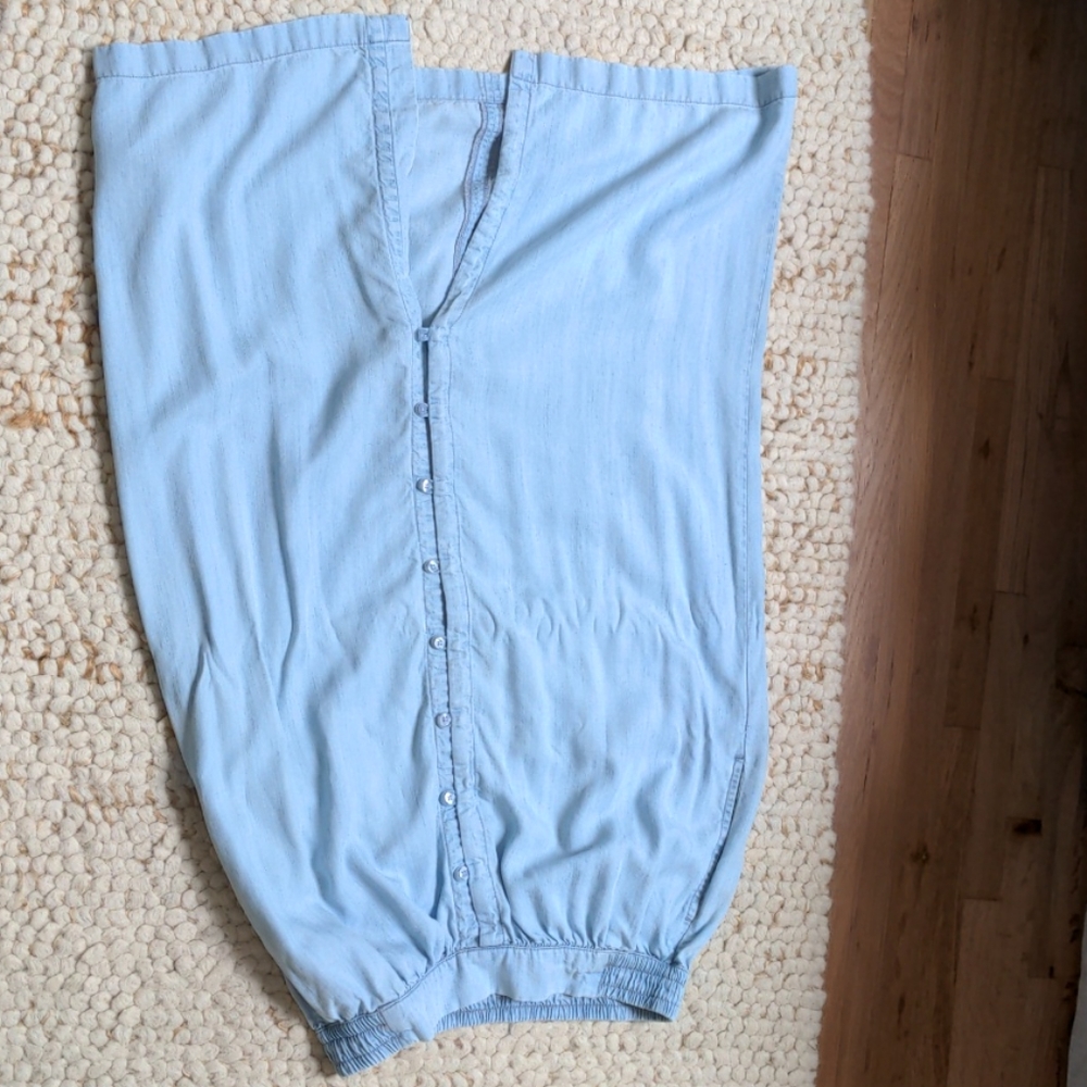 Prana chambray midi skirt with pockets